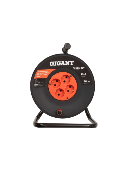 Gigant Удлинитель на катушке б/з ПВС 2x2.5 50м IP20 G-847