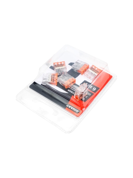 Компактная трехпроводная клемма Gigant 6 шт/уп 0,08-2,5мм² GCT-2273-203-6