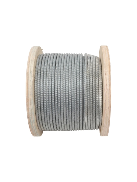 Стальной трос Gigant DIN 3055 6/8мм в ПВХ оплетке цинк 100м GSC-004