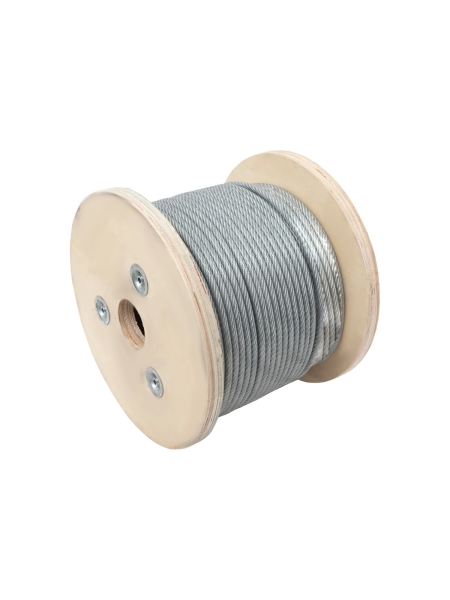 Стальной трос Gigant DIN 3055 6/8мм в ПВХ оплетке цинк 100м GSC-004