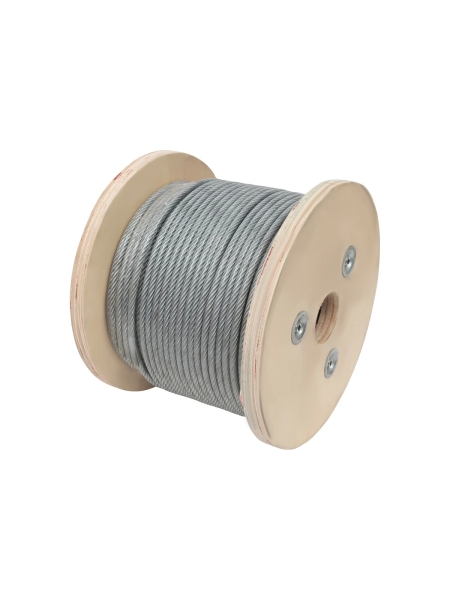 Стальной трос Gigant DIN 3055 6/8мм в ПВХ оплетке цинк 100м GSC-004