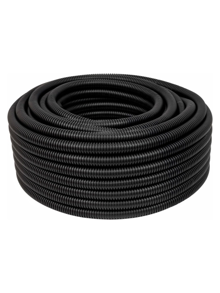 Гофрированная труба ПНД Gigant лёгкая черная D25 с зондом, стойкая к УФ 50м 20125-50GI