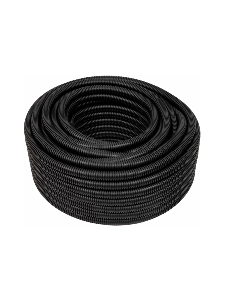 Гофрированная труба ПНД Gigant лёгкая черная D25 с зондом, стойкая к УФ 50м 20125-50GI