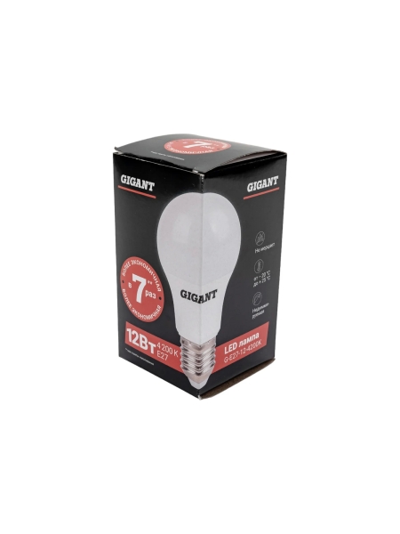 Светодиодная лампа Gigant E27 12Вт 4200К А60 1000Лм G-E27-12-4200K