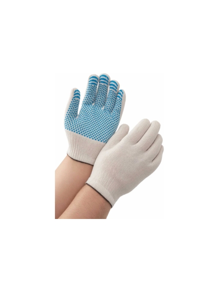 Трикотажные перчатки Gigant люкс с ПВХ-покрытием, 10 класс, белые, размер 9 GGC-14