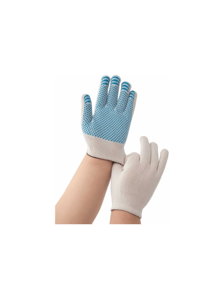 Трикотажные перчатки Gigant люкс с ПВХ-покрытием, 10 класс, белые, размер 9 GGC-14