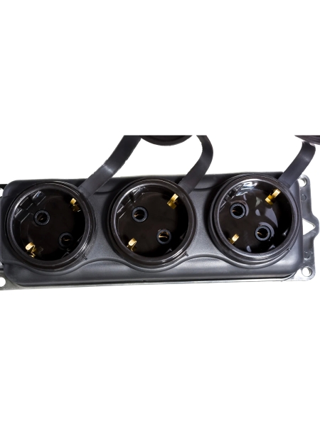 Каучуковая колодка Gigant однофазная 3 гнезда RBG-1