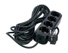 Бытовой удлинитель Gigant с заземлением ПВС 3x0,75 4 гнезда 7м 80089