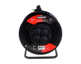 Силовой удлинитель Gigant на металлической катушке КГ 3x2,5 50 м 80080