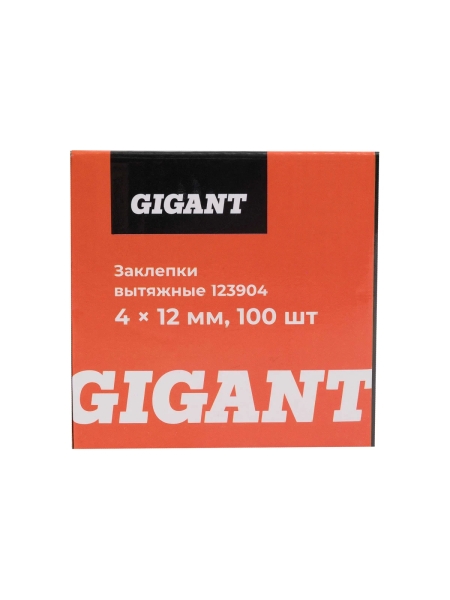 Заклепки вытяжные 4,0x12 100 шт. цинк Gigant 123904