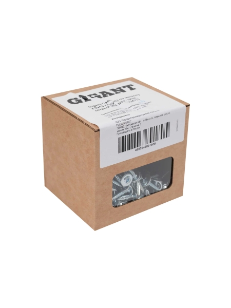 Gigant Саморез по металлу 4,2x19 полусфера, цинк, острый 200 шт G-124113