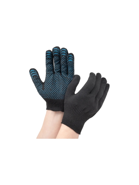 Трикотажные перчатки Gigant с ПВХ-покрытием точка, 10 класс, размер 10, черные GGC-11