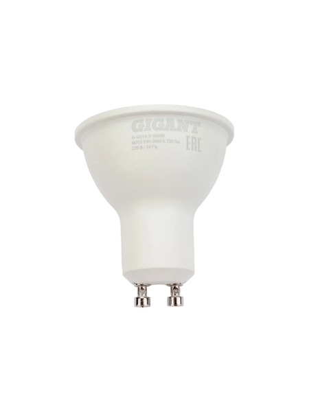Светодиодная лампа Gigant GU10 9Вт 3000K 720Лм G-GU10-9-3000K