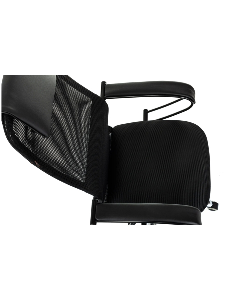 Компьютерное офисное кресло Gigant черное ткань, сетка, с подлокотниками, хром, 120 кг GCH-12