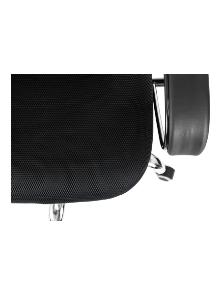 Компьютерное офисное кресло Gigant черное ткань, сетка, с подлокотниками, хром, 120 кг GCH-12