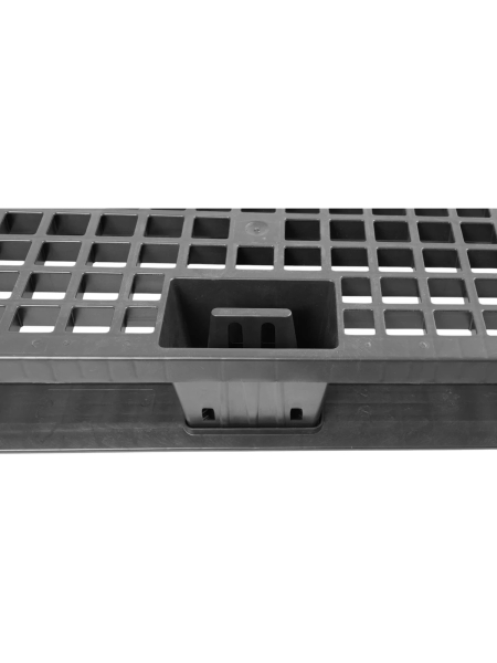 Паллет Gigant 1200x800x150 перфорированный на полозьях чёрный 34226