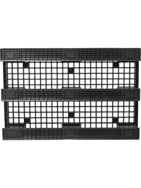 Паллет Gigant 1200x800x150 перфорированный на полозьях чёрный 34226