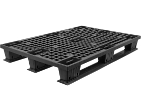 Паллет Gigant 1200x800x150 перфорированный на полозьях чёрный 34226