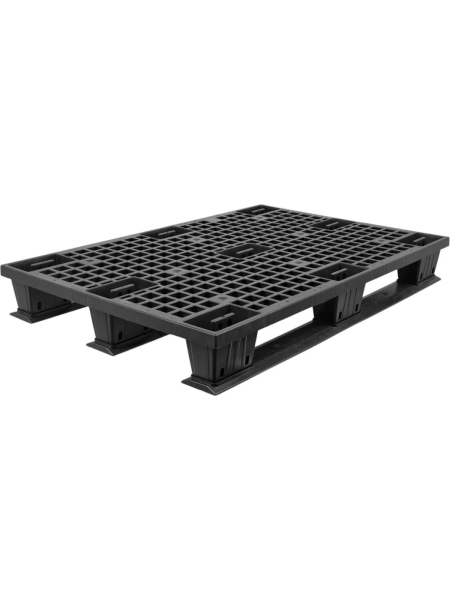 Паллет Gigant 1200x800x150 перфорированный на полозьях чёрный 34226