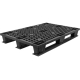 Паллет Gigant 1200x800x150 перфорированный на полозьях чёрный 34226