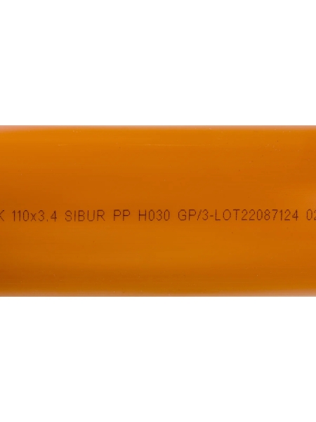 Труба для наружной канализации Gigant Д110, L=3 м, рыжая, толщина стенки 3.4 мм, класс жесткости SN 4 GSG-29