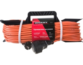 Удлинитель на рамке Gigant б/з ПВС 2х0,75 6A 50м IP 44 INDUSTRY EG PE-011