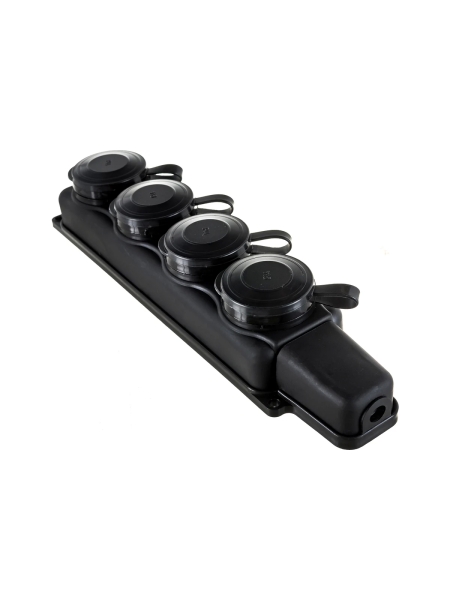 Каучуковая колодка Gigant однофазная 4 гнезда RBG-2