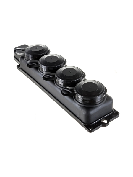 Каучуковая колодка Gigant однофазная 4 гнезда RBG-2