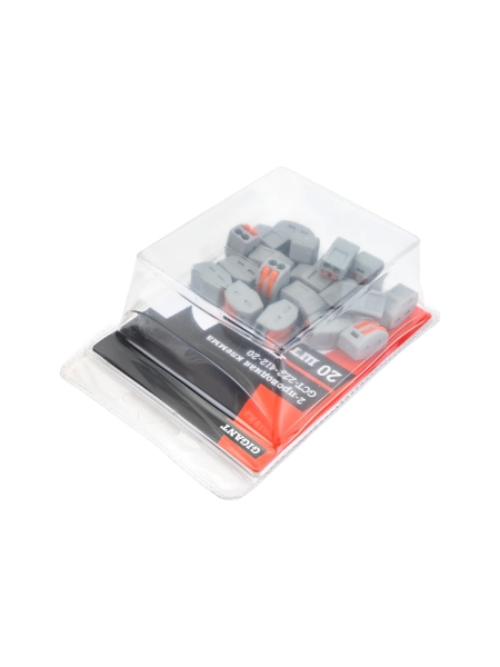 Двухпроводная клемма Gigant 20 шт/уп 0,08-2,5(4)мм² GCT-222-412-20