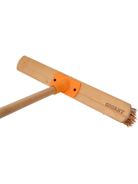 Щетка для улицы, 400 мм, color, усиленное крепление, эконом, с черенком Gigant GNIK-12