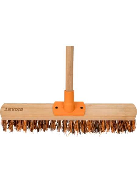 Щетка для улицы, 400 мм, color, усиленное крепление, эконом, с черенком Gigant GNIK-12