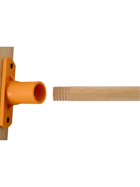 Щетка для улицы, 400 мм, color, усиленное крепление, эконом, с черенком Gigant GNIK-12