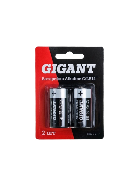 Батарейка Gigant Alkaline C/LR14 блистер 2 шт. GBA-С-2