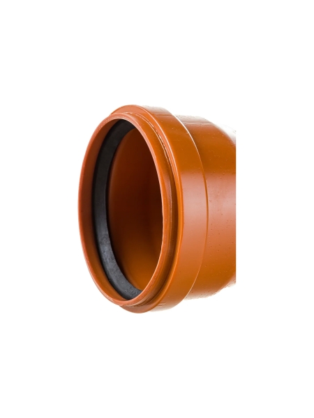 Труба для наружной канализации Gigant Д110, L=2 м, рыжая, толщина стенки 3.4 мм, класс жесткости SN 4 GSG-28