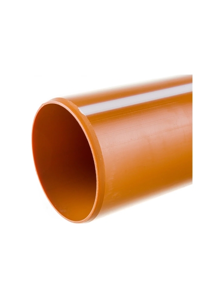 Труба для наружной канализации Gigant Д110, L=2 м, рыжая, толщина стенки 3.4 мм, класс жесткости SN 4 GSG-28