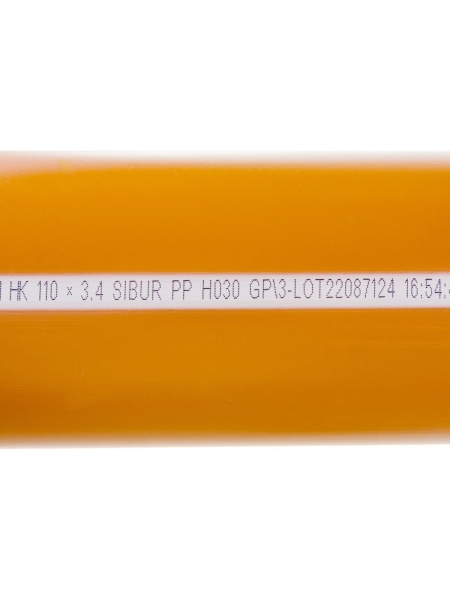 Труба для наружной канализации Gigant Д110, L=2 м, рыжая, толщина стенки 3.4 мм, класс жесткости SN 4 GSG-28