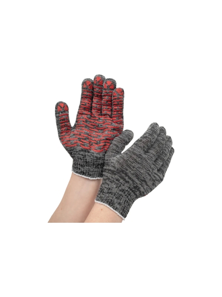 Трикотажные перчатки Gigant с ПВХ-покрытием, серые GGC-13