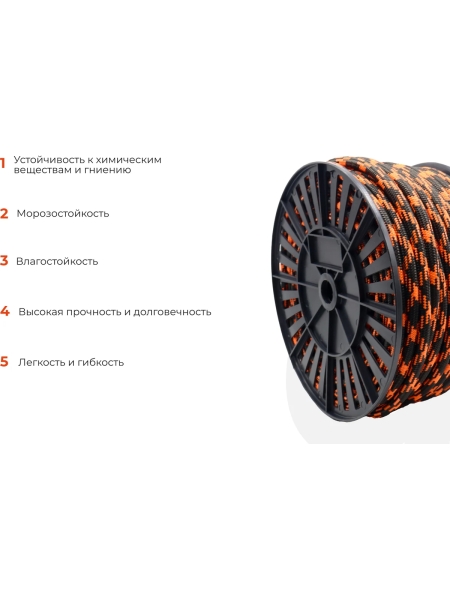 Плетеная веревка Gigant п/п, 32 пряди, 12 мм х 50 м HRS-20