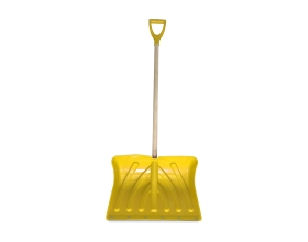 Усиленная снеговая лопата Gigant со стальной оцинкованной планкой U-формы и деревянным черенком высшего сорта с влагостойким покрытием GCI-08