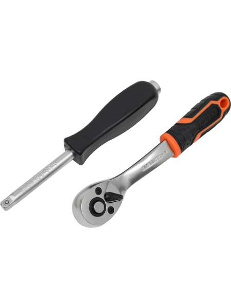 Набор 6-ти гранных головок с трещеткой 1/4" 19 пр. Gigant, Min размер головки-4мм, Max размер головки-14мм, GAS19