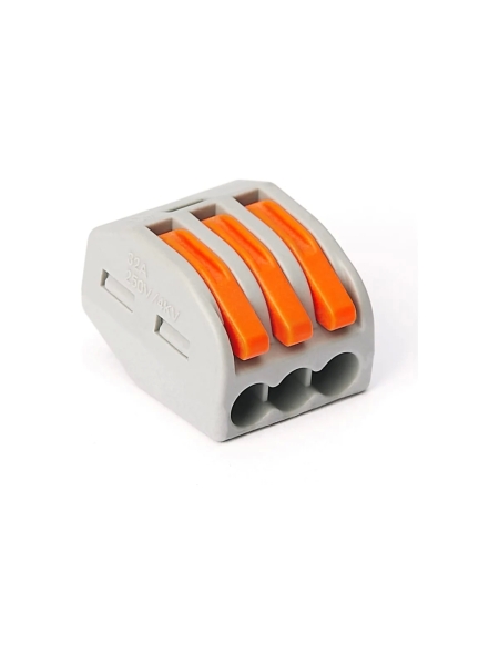 Трехпроводная клемма Gigant 50 шт/уп 0,08-2,5(4)мм² GCT-222-413-50