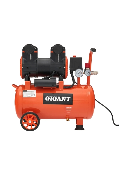Безмасляный малошумный компрессор Gigant (25 л; 8 бар; 225 л/мин) GSWK-25/1400
