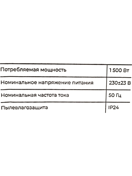 Электрический конвектор 1500 Вт Gigant GCEX-1,5 MT