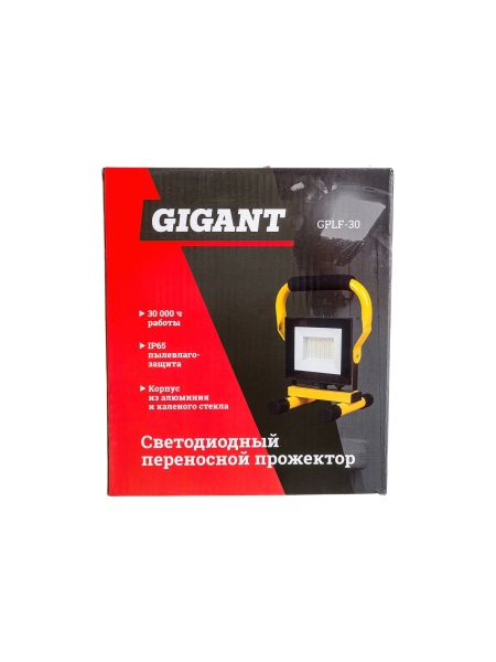 Светодиодный переносной прожектор Gigant IP65 30W 2300Lm 6400K GPLF-30