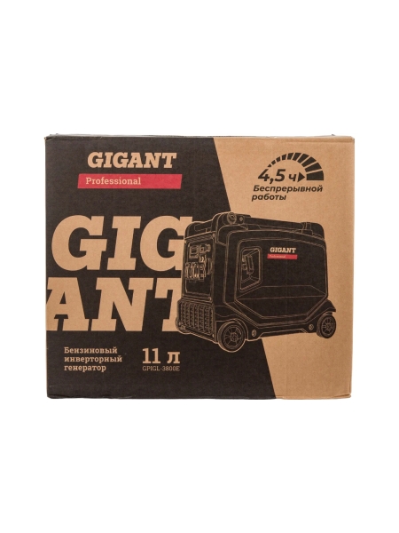 Инверторный генератор Gigant Professional (3,8 кВт; эл.стартер; дисплей; колёса и ручки) GPIGL-3800E