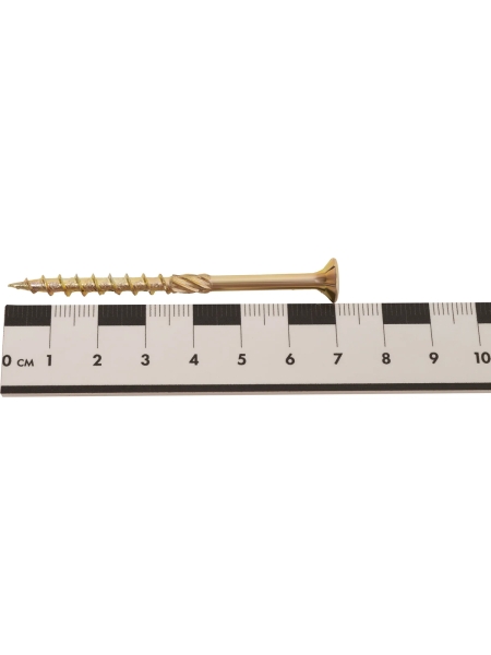 Конструкционный саморез Gigant желтый цинк 5x70 пот/г TORX сверло 200 шт 123824