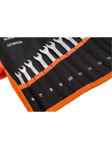 Набор комбинированных ключей 16 шт. Gigant, Сталь Cr-V, 6-24мм, GCWS16