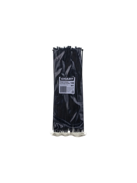 Ленточная хомут-стяжка Gigant 3,6х300 черный, 100 шт G/1/6