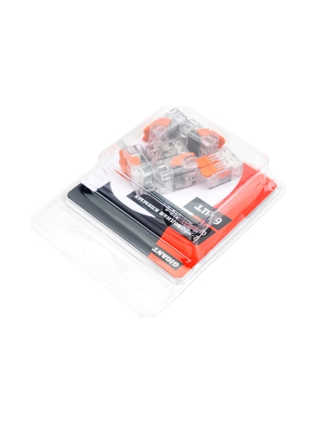 Двухпроводная клемма Gigant 6 шт/уп 0,08-2,5(4)мм² GCT-221-412-6