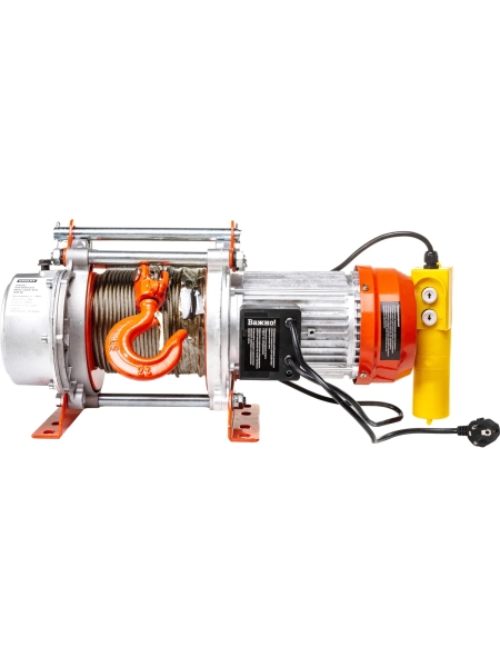 Электрическая лебедка Gigant 300/600 кг, 220 В, 60/30 м, Диаметр троса 6мм, GEW-08